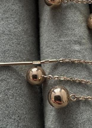 Серьги протяжки золото 585