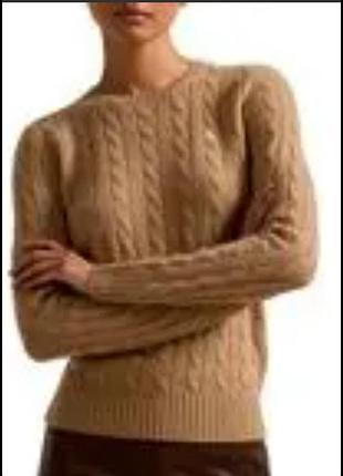 Кашемировый свитер джемпер в косы alan paine англия