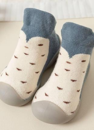 Тапочки-шкарпетки з силіконовою підошвою, дитячі капці для дому