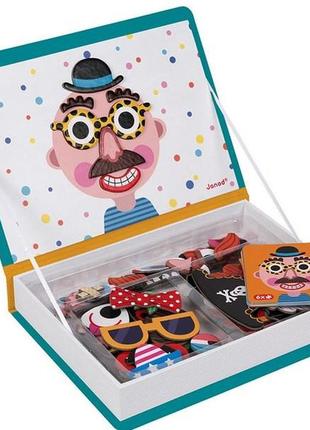 Развивающая магнитная игра смешное лицо для мальчика, janod