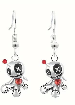 Креативні сережки сріблястого кольору