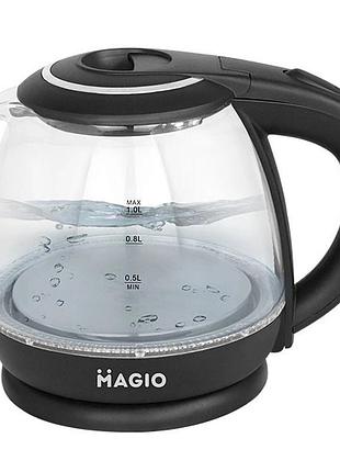 Электрочайник magio mg-496 1 л 900 вт, качественный электрический чайник для дома, красивый электрочайник