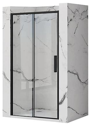 Дверь для душевой ниши rea rapid slide 110 стеклянная раздвижная двухсекционная 195x110см прозрачная 6мм профи