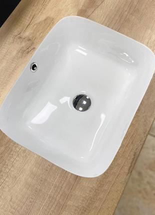 Умывальник врезной vbi modica под столешницу 485x405x190мм прямоугольный белый vbi-018027