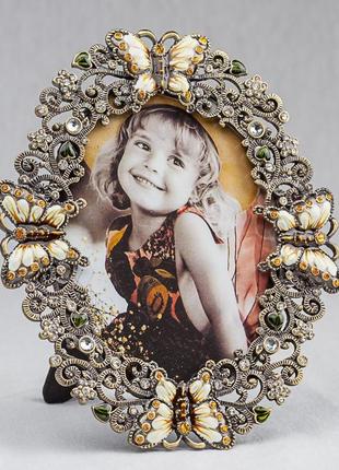 Фоторамка "бабочки" (14*17 см, ф - 8*11 см)
