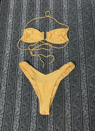 Купальник гірчично-золотистого кольору розмір с