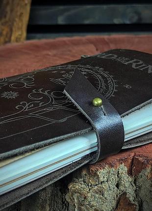 Кожаный блокнот с гравировкой властелин колец