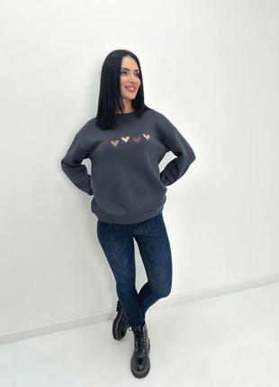 Женский базовый батник на флисе