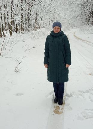 Зимове пальто пуховик плащ