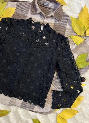 Святкова блуза з прозорими рукавами 🖤