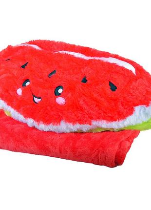 Мягкая игрушка+плед mp04 арбуз 25 см, плед 80*120 см