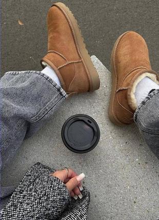 Угги короткие рыжие оригинал Treadlite-ydersål fra UGG™ for øget holdbarhed chestnut 36 37 38 39 402 фото