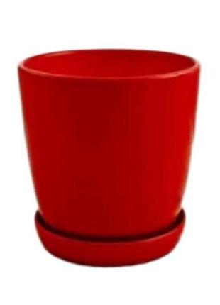 Горщик для квітів керамічний сонет глянець червоний 1л тм artel keramist 7копійок