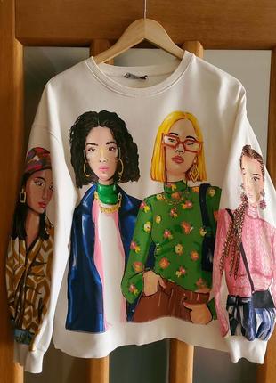 Легендарный свитшот zara с девушками.