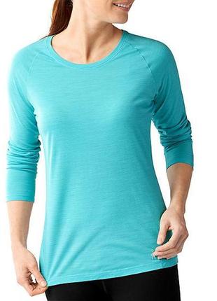Термофутболка smartwool women merino 150 baselayer pattern long sleeve l голубой (sw 17256.438-l)