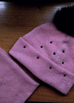 Шапка шапочка ангора