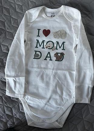 Білий боді c&a з малюнком 98 18-24 міс