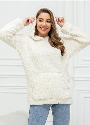 Худи teddy, свечетер, куртка, пушистый и теплый