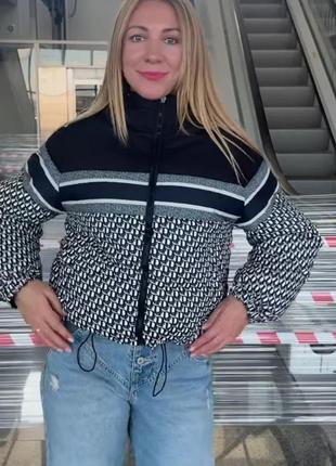 Крутой бомпер куртка под dior зимняя куртка