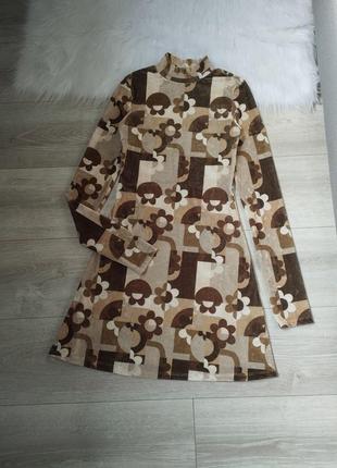 Бархатное мини платье bershka 8