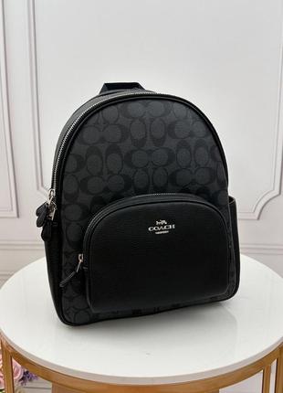 Рюкзак брендовый coach court medium backpack кожа оригинал на подарок