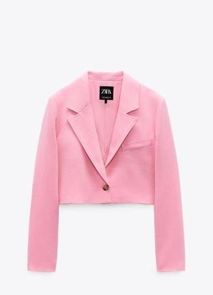 Укороченный блейзер пиджак жакет новая коллекция zara пиджак жакет новая коллекция