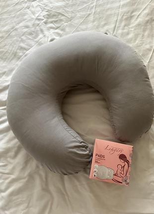 Подушка для годування ikea len + лактаційні вкладки2 фото