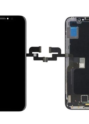 Дисплей iphone x в зборі з сенсором та рамкою black (jk in-cell tft)