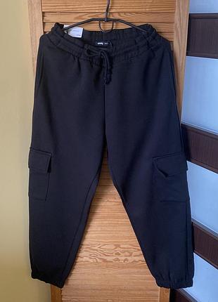 Утеплені штани з кишенями джогери sinsay l