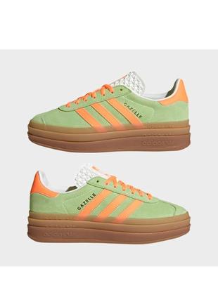 Кроссовки женские adidas gazelle bold shoes green ih7495