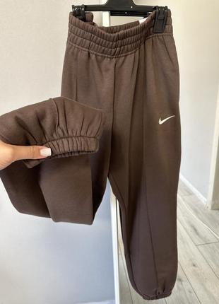 Штаны джоггеры nike original в трендовом коричневом цвете s m