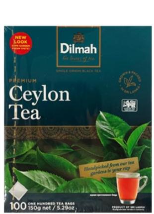 Чай dilmah 100пак*1.5г premium ceylon tea /в уп.24шт/