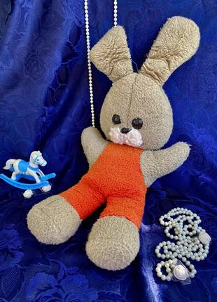 Винтаж! 🪀🐇 степашка зайчик мягкая игрушка заяц в штанишках большой