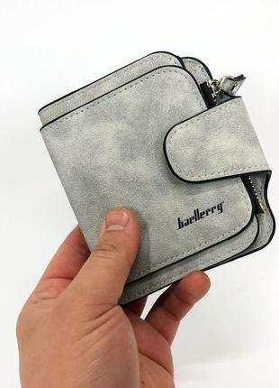 Портмоне гаманець baellerry forever mini, невеликий жіночий гаманець у подарунок, сірий