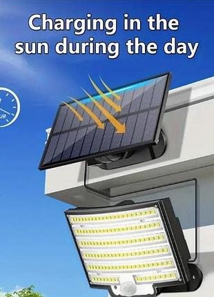 Сонячні led прожектори з датчиком руху для вашої безпеки та комфорту, комплект із 2шт