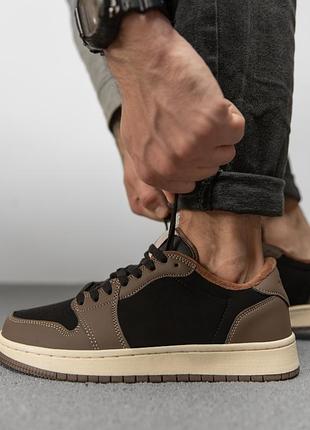 Мужские кроссовки dunk brown / brown коричневые