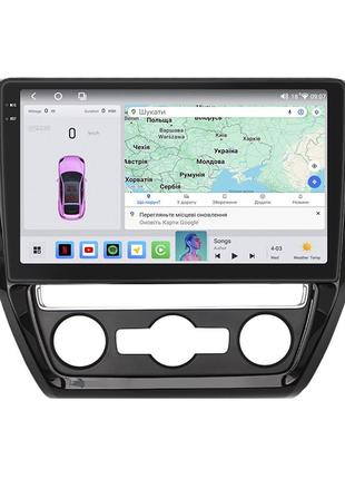 Штатна магнітола lesko для volkswagen jetta vi 2010-2015 екран 10" 4/64 qled carplay 4g wi-fi gps 360 prime