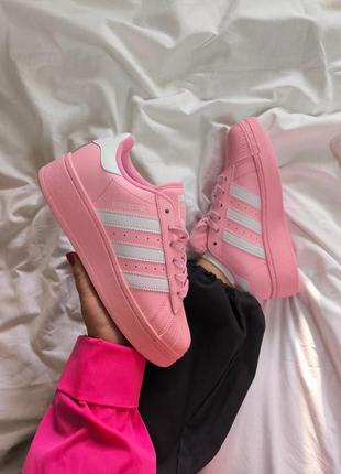 Adidas superstar xlg  pink white