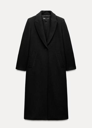 Довге пальто на основі вовни zara