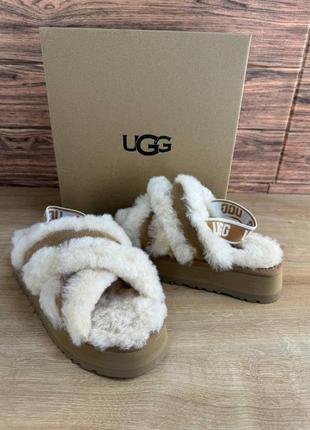 Оригинальные угги ugg disco australia cross slides chestnut