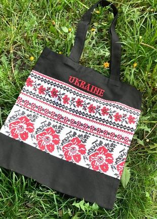 Эко-сумка, шопер украина, сумка из ткани, сумка с вышивкой, шопер ukraine3 фото