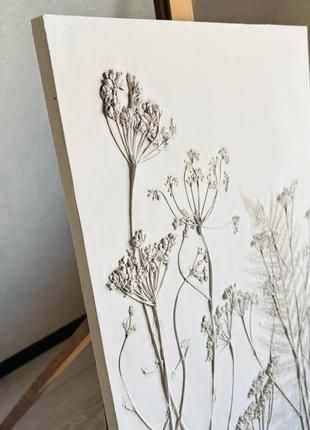 Ботанический барельеф панно декор