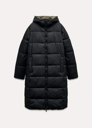 Двосторонній довгий анорак пальто water and wind protection  zara