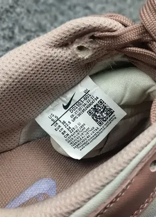 Трендовые женские кроссовки nike dunk low pink oxford оригинал кожаные кеды10 фото