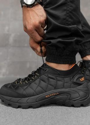 Мужские кроссовки merrell iceberg moc black/orange черные утепленные