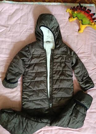 Супер крутой деми,зима комбез,практичный,стильный,цвета хаки