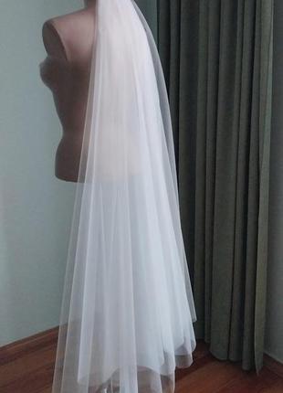 Фата длинная цвет айвори