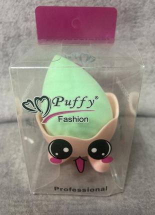 Спонж для макияжа puffy fashion капля на силиконовой подставке
