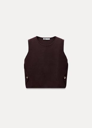 Топ трикотажный жилет zara new