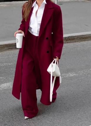 Пальто на осень. цвета: черный, бордо, беж, кашемир